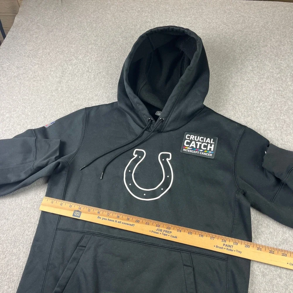 Nike Hoodie Mens Medium Black Indianapolis Colts NFL Crucial Catch Dri-Fit